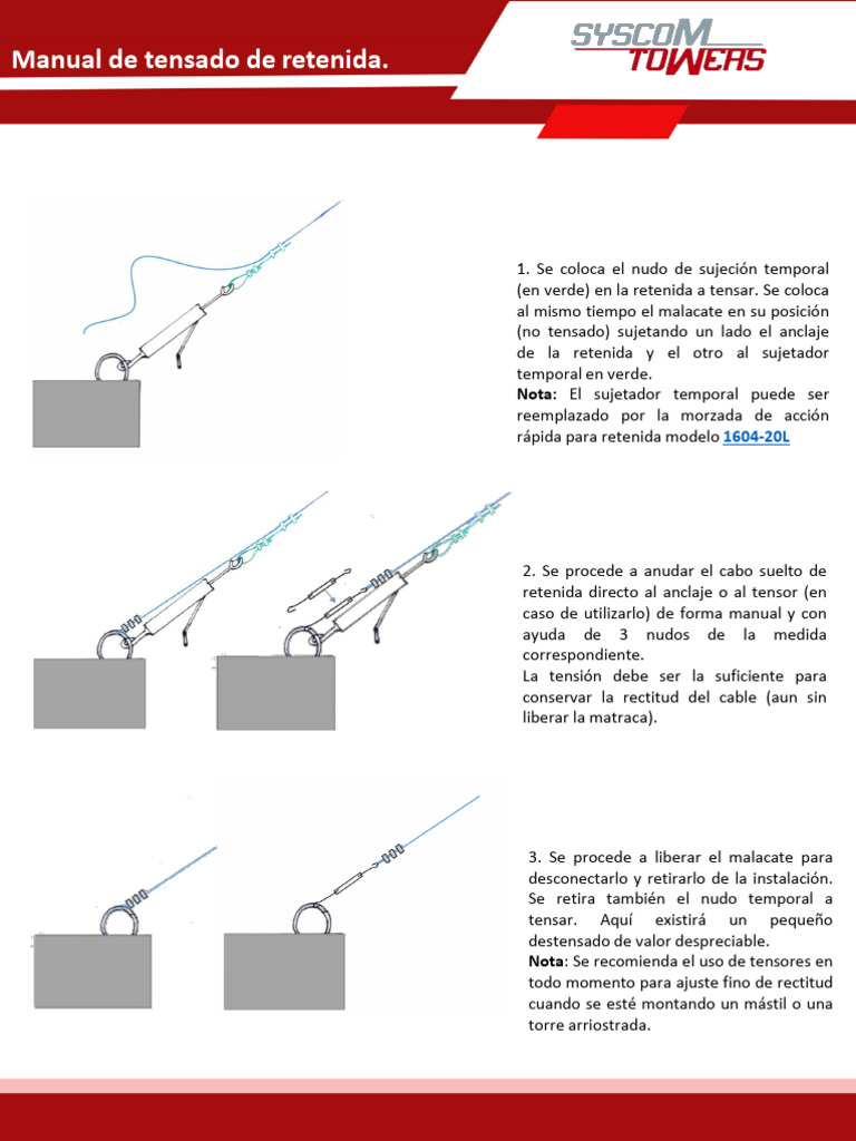 Tensado de Retenida | PDF