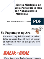 Paghahambing Sa Mitolohiya NG Africa at Persia Pagsusuri Sa Mga Kaisipang Nakapaloob Sa Mitolohiya