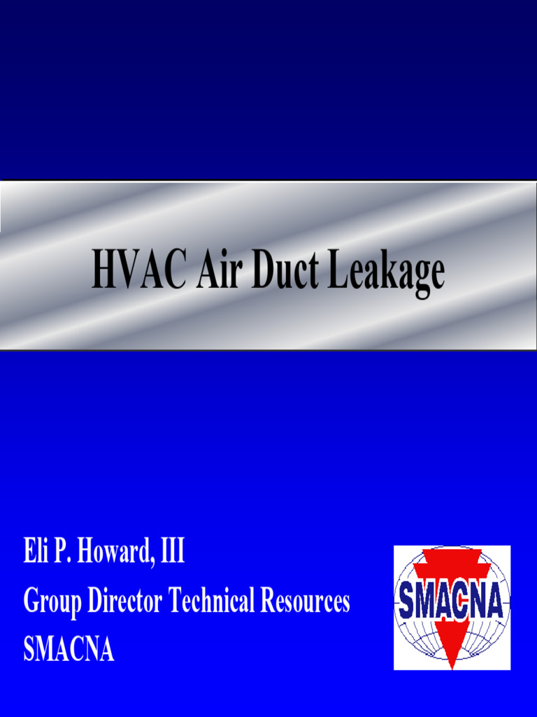 HVAC Duct leakage | PDF | Duct (Flow) | Building Materials