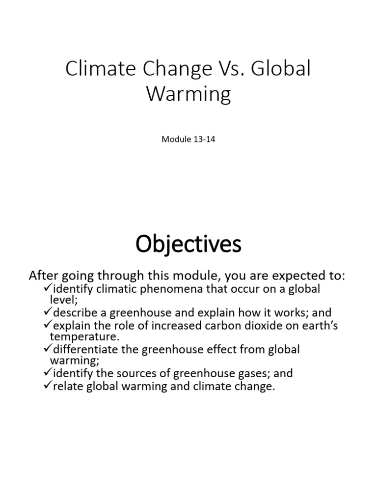6 Climate Change Vs Global Warming | PDF | Greenhouse Gas | Greenhouse ...