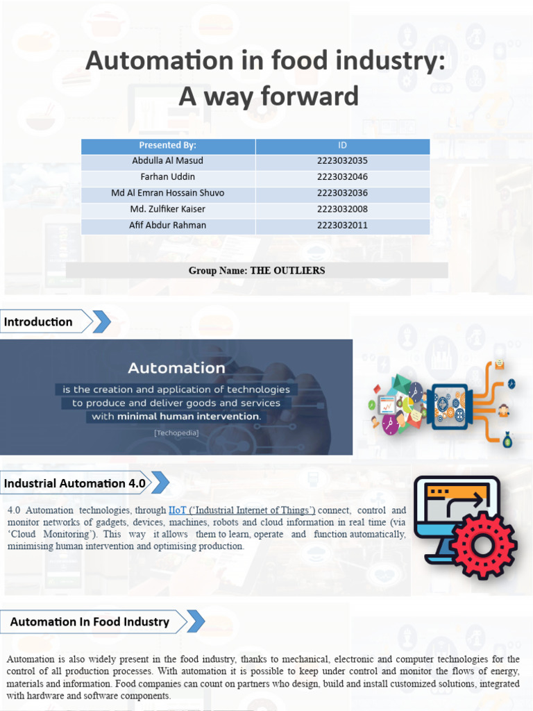 Automation in Food Industry Insights | PDF | Automation | Computer Vision