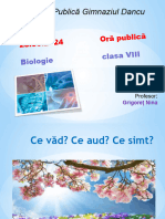 Proiect de Lectie Structura Pielii Și Receptorii