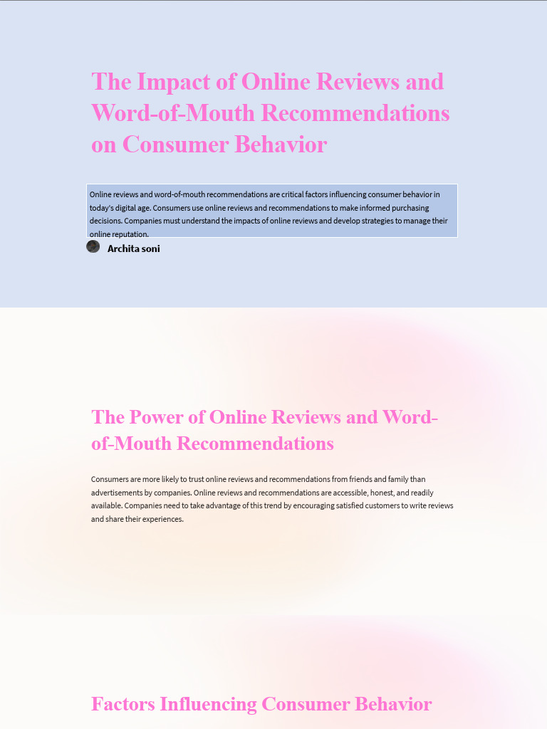 Consumer Behavior 2nd Assignment Pdf Consumer Behaviour Reputation