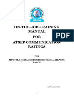 On-The - Job Training Manual For ATSEP Communication Ratings For Murtala Muhammed International Airport, Lagos
