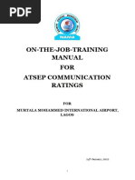 On-The - Job Training Manual For ATSEP Communication Ratings For Murtala Muhammed International Airport, Lagos