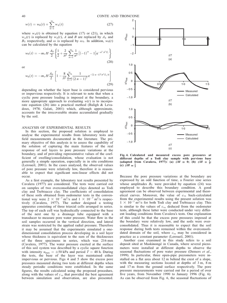 Soil Pore Pressure Response Analysis | PDF | Continuum Mechanics ...