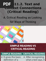 RWS-L5-Critical Reading As Looking For Ways of Thinking - Student's