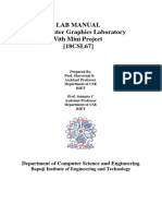 Lab Manual Computer Graphics Laboratory With Mini Project (18CSL67)