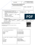 Evaluación Lectura Domicilia Cuentos para No Cortar Quintos 2024