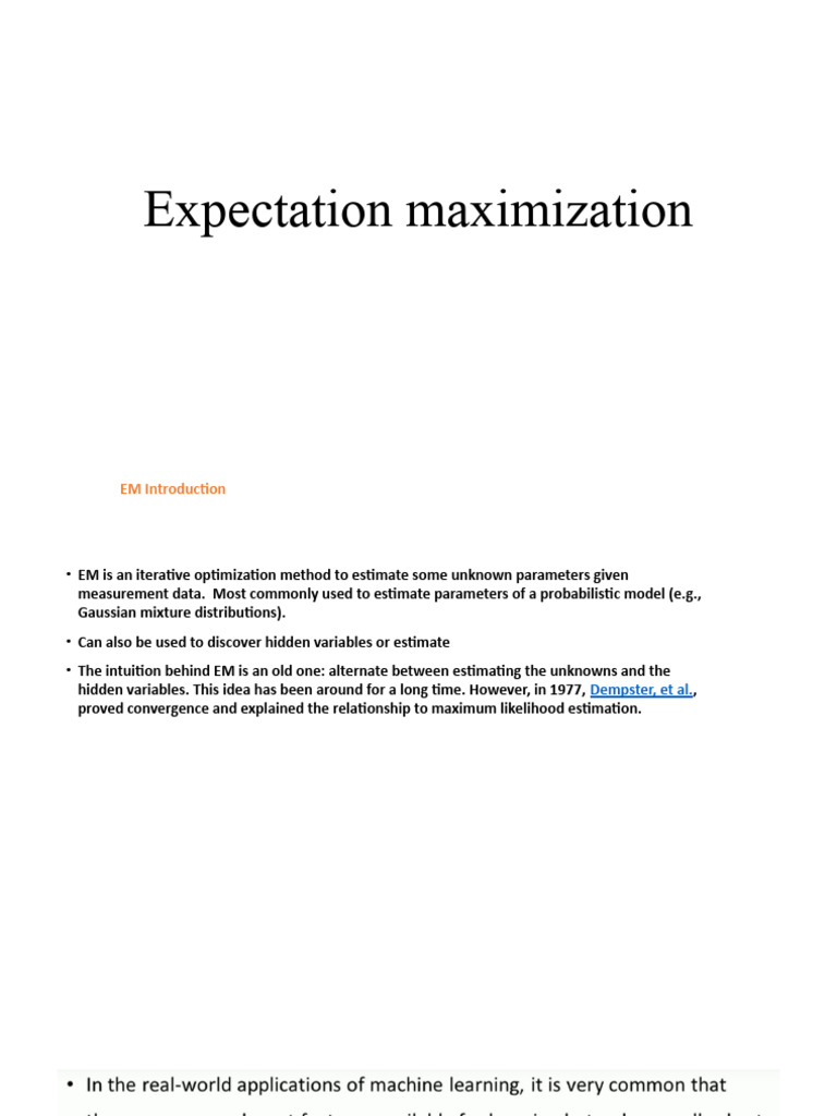 Expectation Maximization | PDF