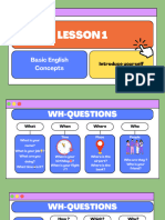 Lesson 1 English Basic Questions