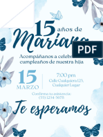 Invitacion 15 Años Ilustrada Floral Azul - 20240402 - 095458 - 0000