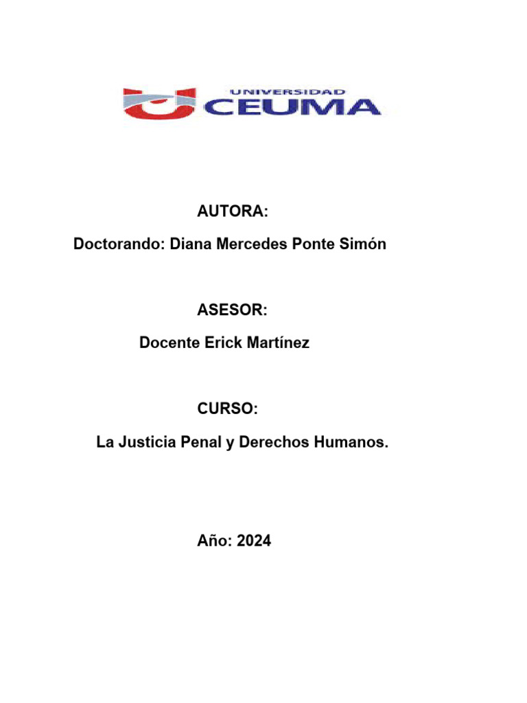 Justicia Penal y Derechos Humanos | PDF | Derecho penal | Constitución