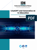 Resources For ChatGPT and Generative AI in Education
