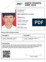 Kartu Peserta SNBP 2024: 424009393 Ariya Rahmattullah Amin 0062470731 Sman Candipuro Kab. Lumajang Prov. Jawa Timur