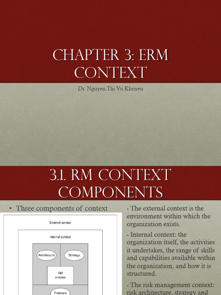 Understanding ERM Context Components | PDF | Risk | Risk Management