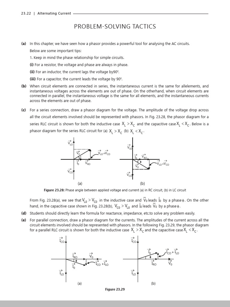 AC Circuit Analysis and Phasor Diagrams | PDF | Electrical Network ...
