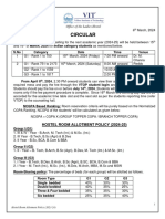 LH - Room Allotment Policy 2024-25