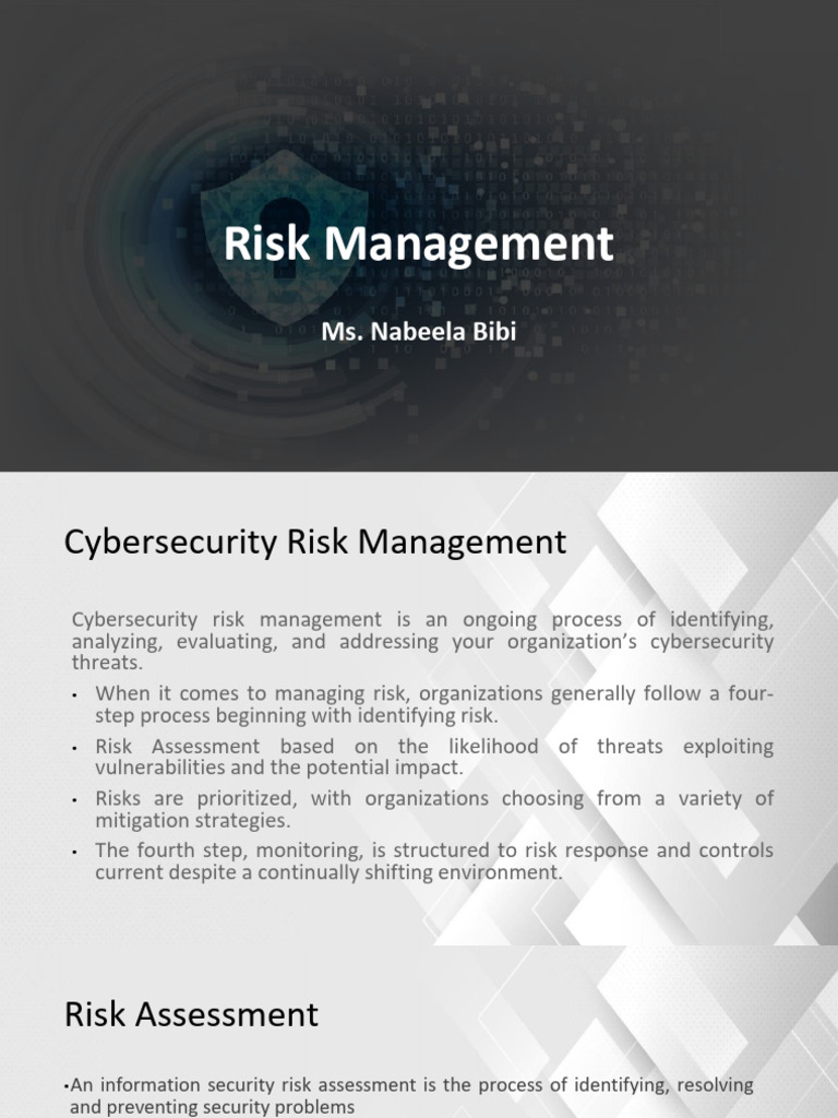 Cybersecurity Risk Management Process | PDF | Vulnerability (Computing ...