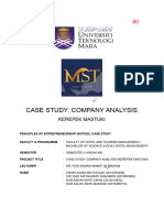 Case Study: Company Analysis: Kerepek Mastuki