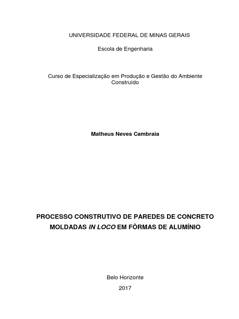 Construção de Paredes de Concreto In Loco | PDF | Concreto | Fundação ...