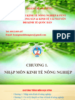 Chương 1. Nhập Môn Kinh Tế Nông Nghiệp