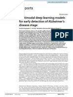 Multimodal Deep Learning Models For Early Detection of Alzheimer's Disease Stage