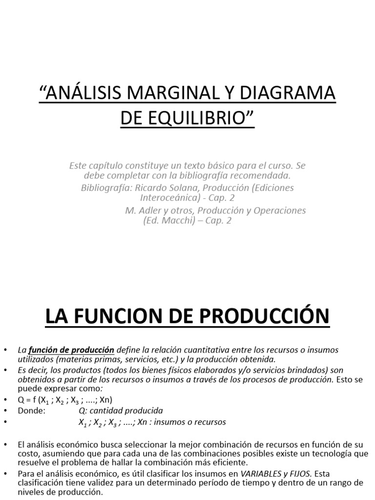 Análisis Marginal y Diagrama de Equilibrio | PDF | Función de ...