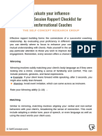 The Pre-Session Rapport Checklist ForTransformational Coaches