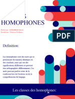 Les HOMOPHONES
