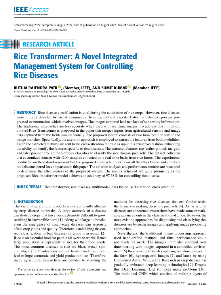 Rice Transformer A Novel Integrated Management System For Controlling ...