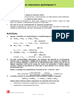 Solucionari Estudi de Les Reaccions Químique