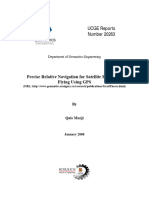 UCGE Reports Number 20263: Precise Relative Navigation For Satellite Formation Flying Using GPS