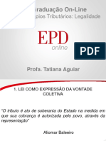 Slide - Princípios Tributários Legalidade