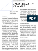 Physics and Chemistry of Water Physics and Chemistry of Water