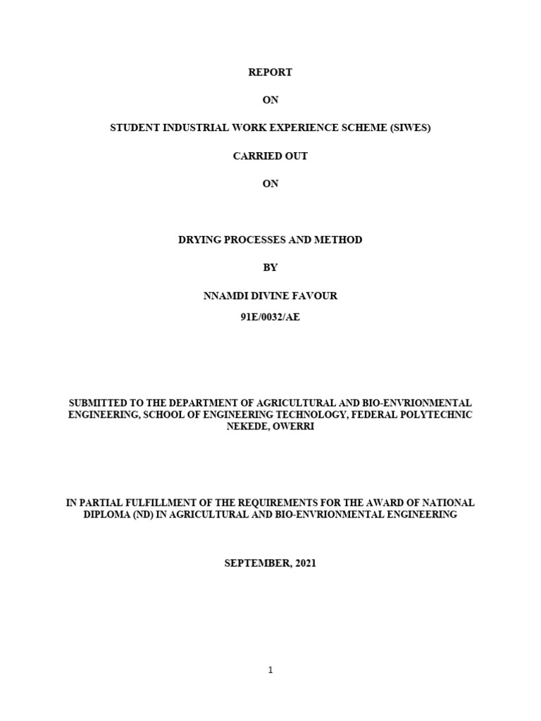 Drying Processes and Method | PDF