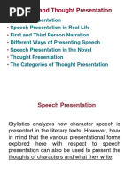 Speech and Thought Presentation