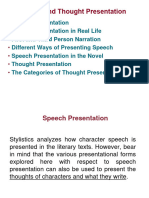 Speech and Thought Presentation