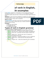 10. Types of verb in English with example