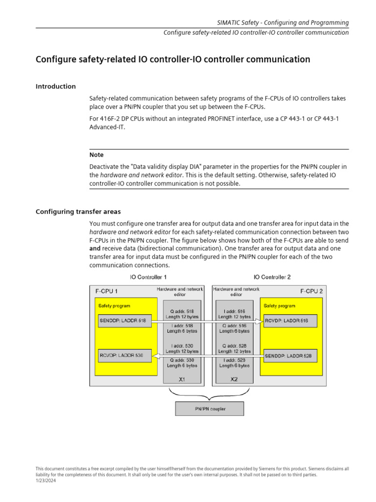 Configuring PN/PN Coupler for Safety IO | PDF | Input/Output | Computer ...