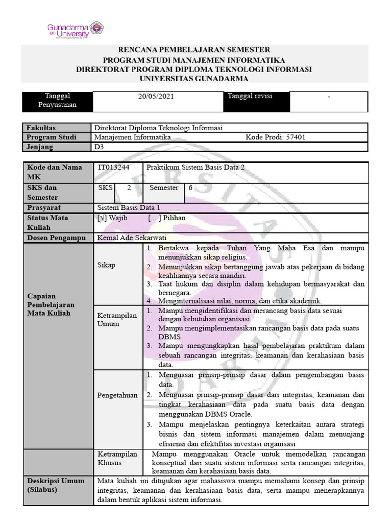 Sistem Basis Data 2 Pdf
