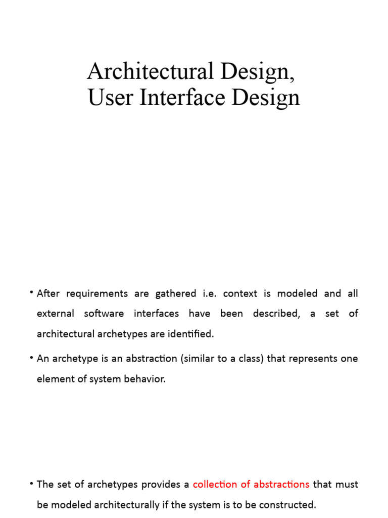 Architectural and UI Design Principles | PDF | System | Information