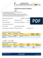 Declaracion de Historial Personal