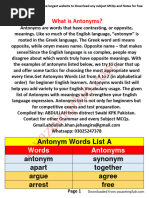 Antonyms