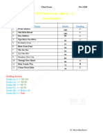 Batch - 3 - Final-Term Exam - Marks