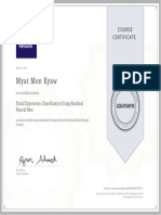 Certificate For Facial Expression Classification Using Residual Neural Nets