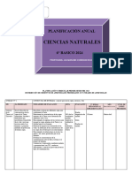 Planificacion Anual Ciencias Naturales 6 Basico