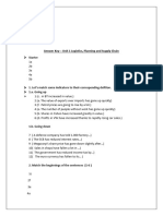 Answer Key - English For Logistics - Óptativo de Inglés (Unidad 1.1 )