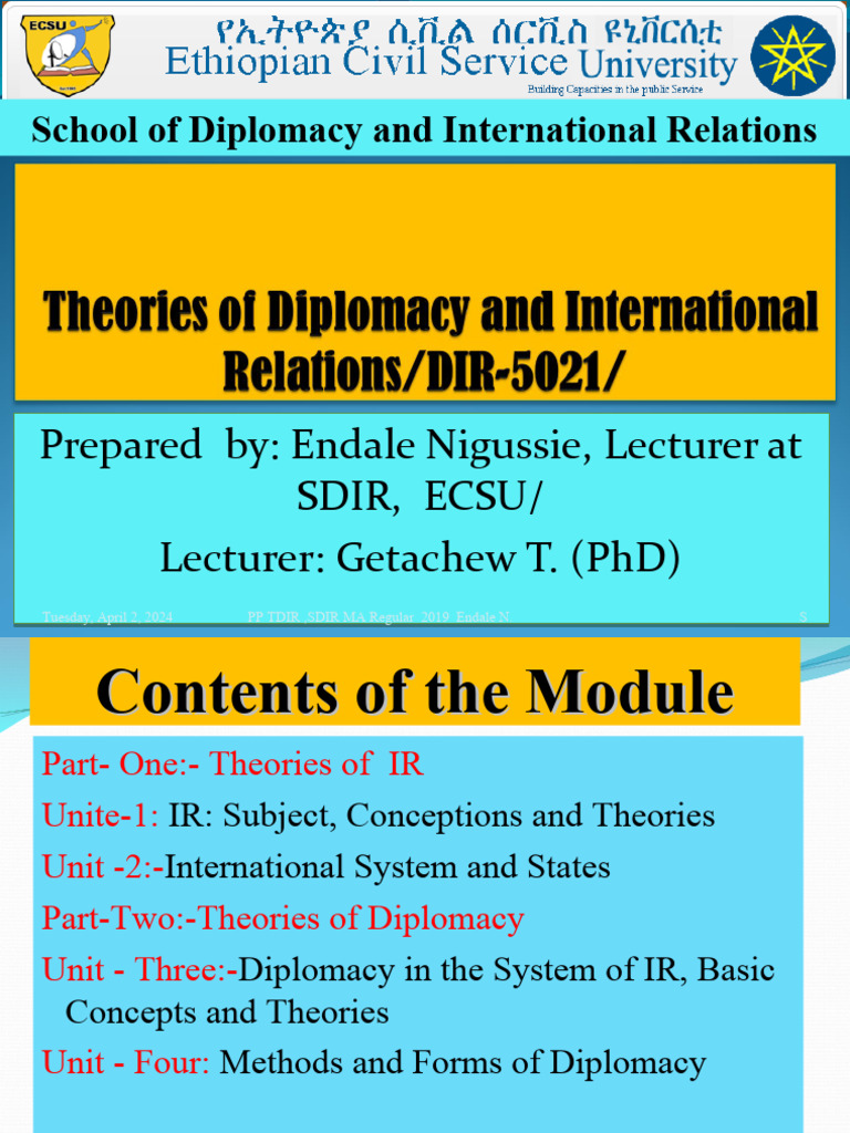 Theories of Diplomacy & IR | PDF | International Relations | Sovereignty