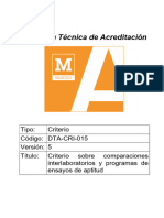 DTA-CRI-015 V5 Criterio Sobre Comparaciones Interlaboratorios y Programas de Ensayos de Aptitud - 0